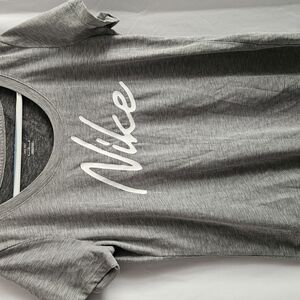 Nike Heather Gray Tee with White Logo